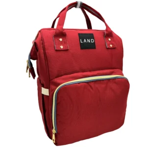 Mochila Pañalera Térmica Impermeable Oxford 600D Rojo Vino