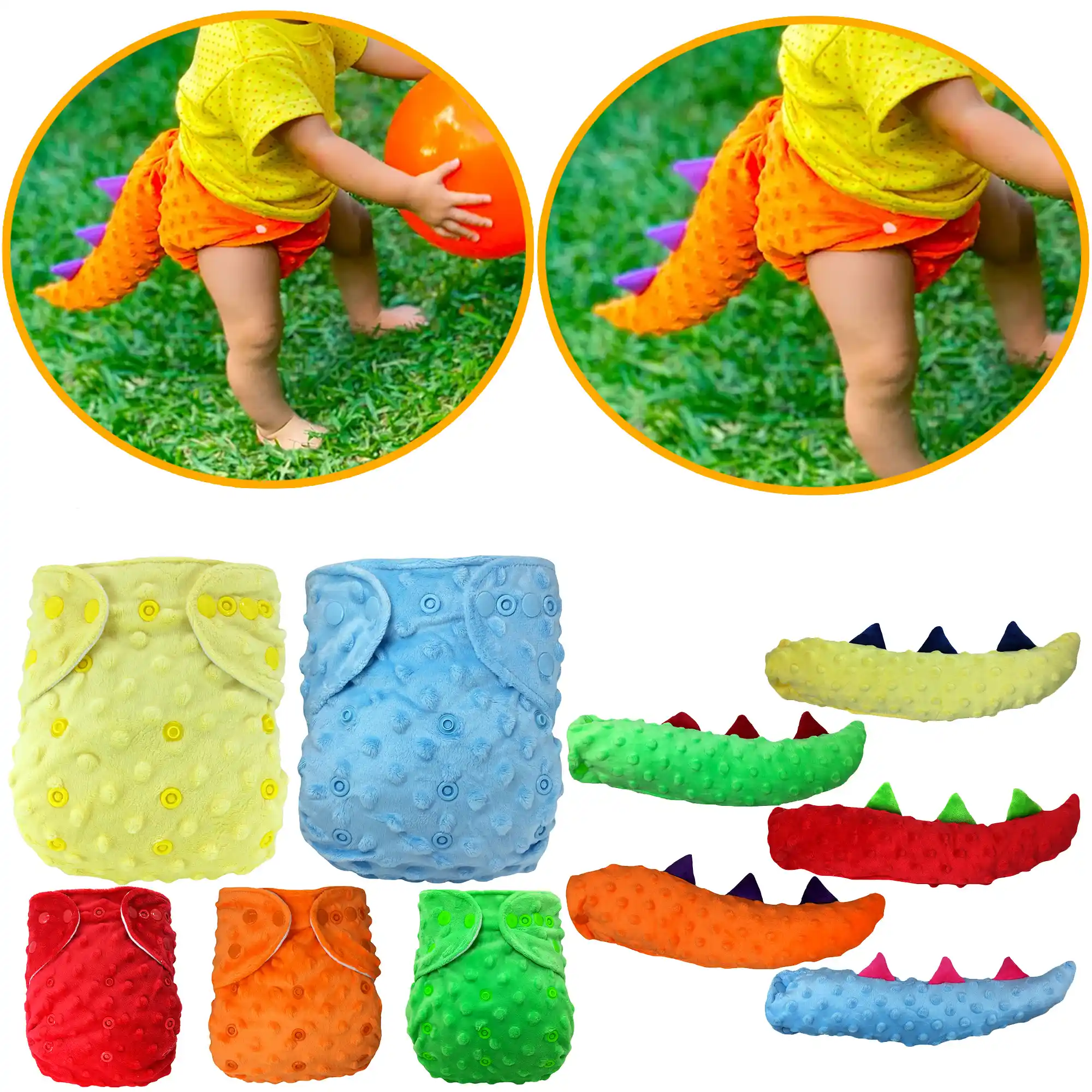 Pañal de Tela Reutilizable con Insertos Nocturnos y Rollo de Bambú - Image 6