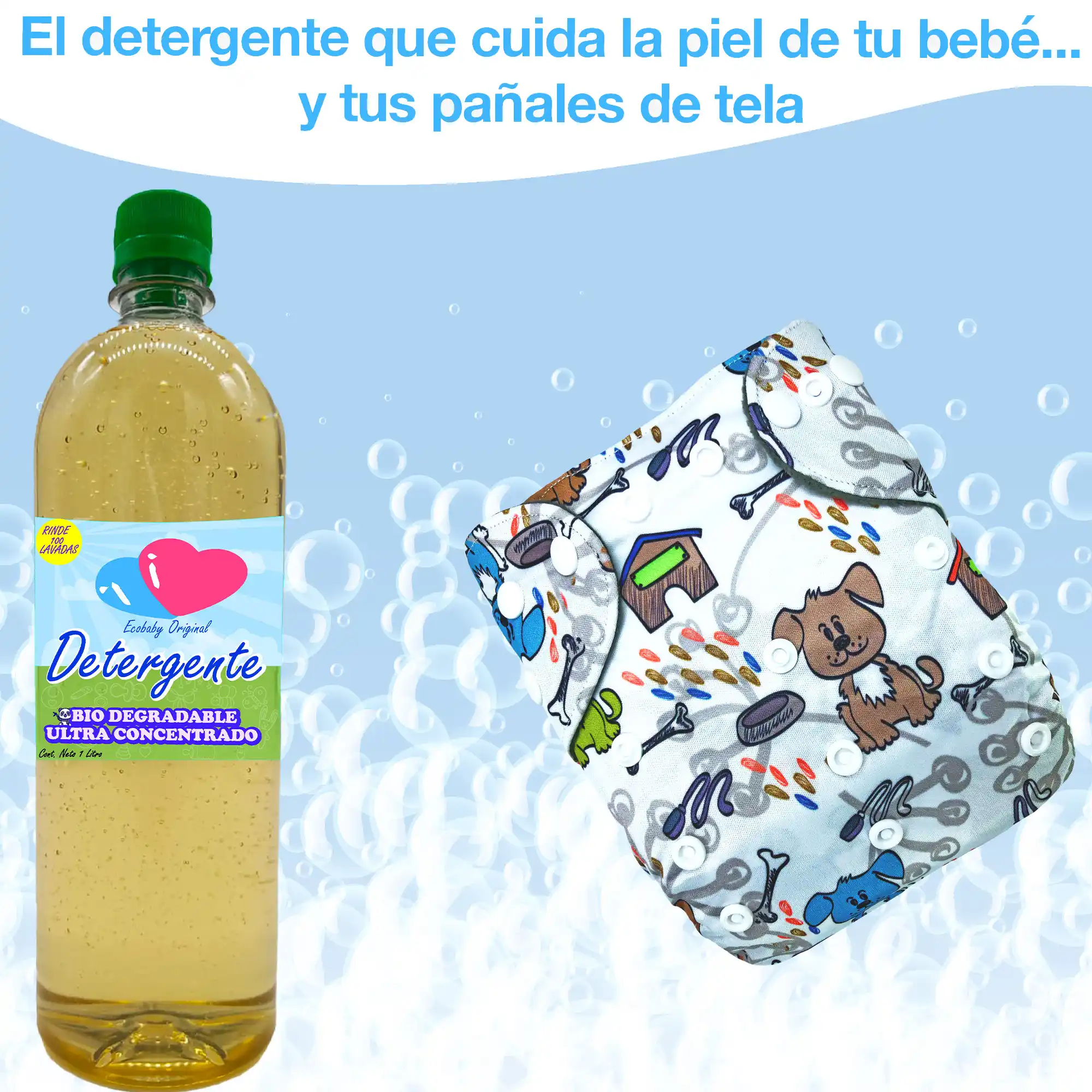 Detergente para Pañales de Tela para Bebés Pack 3 - Image 2