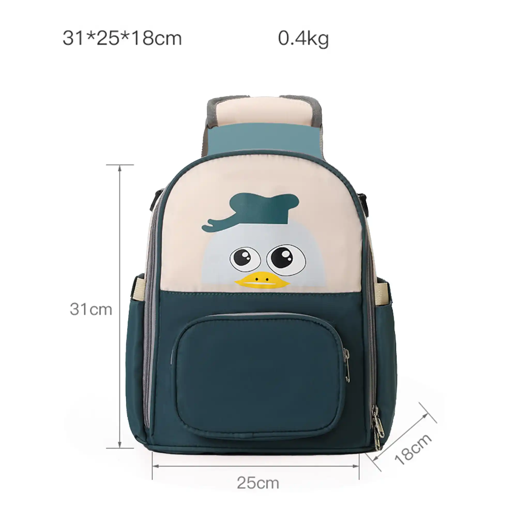 Mochila Porta Biberones Térmica Pato Turquesa - Image 4