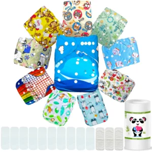 Pañales Ecológicos Reutilizables Pack 24 Ajustables con Insertos Absorbentes