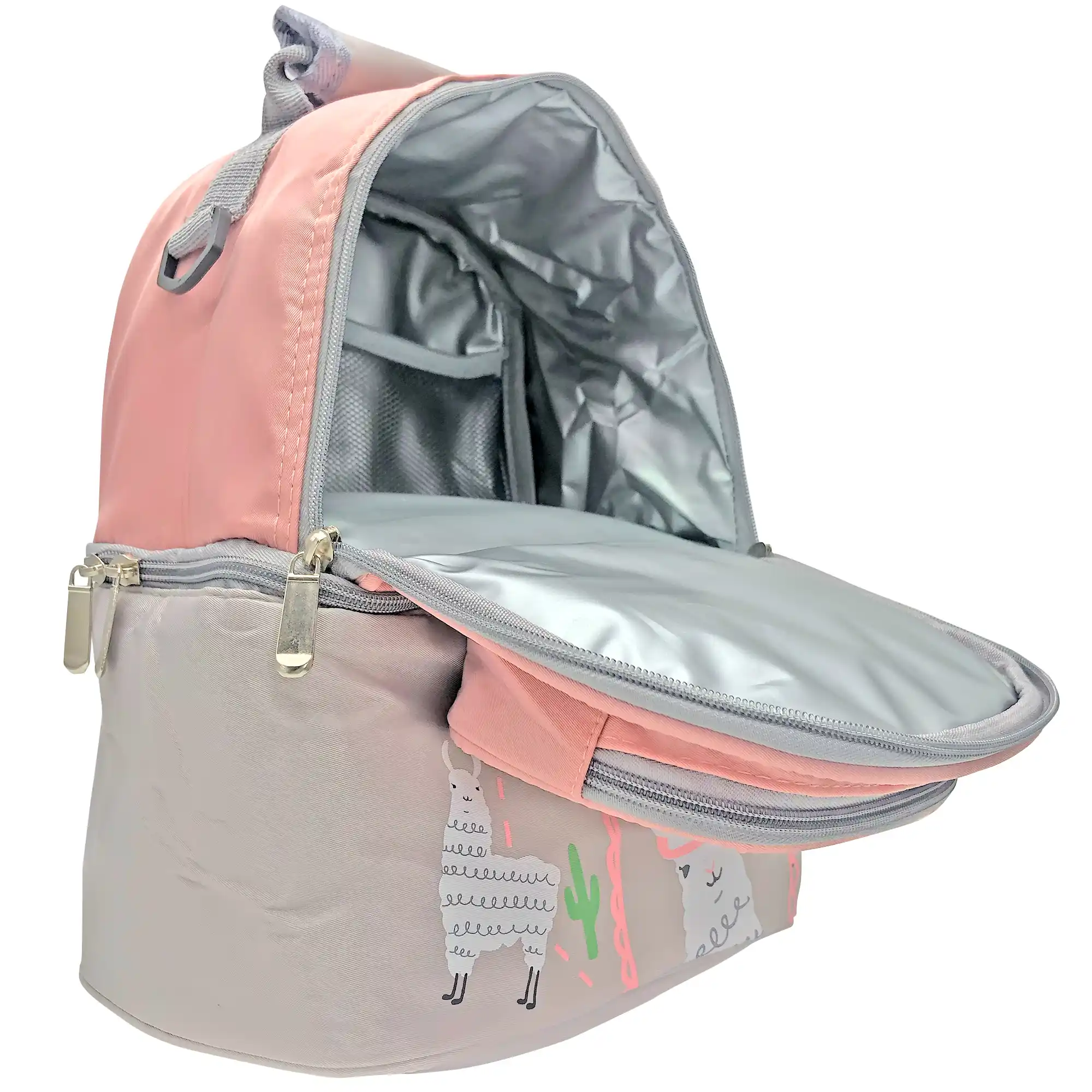 Lonchera Porta Biberones Térmica Impermeable Llama Rosa - Image 5