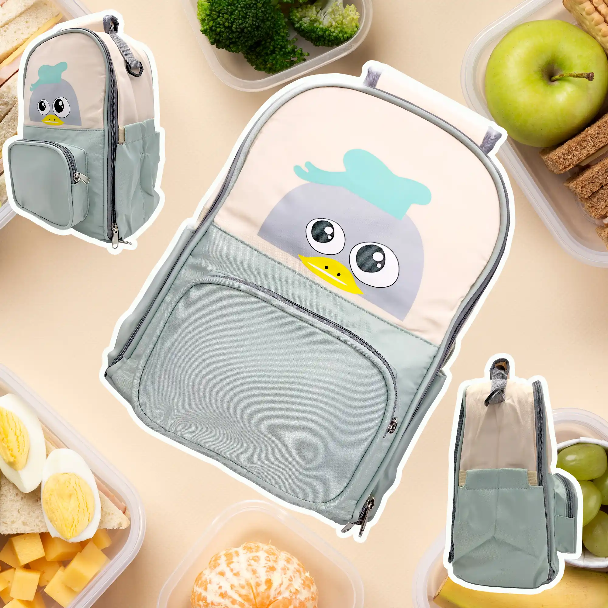 Mochila Porta Biberones Térmica Pato Turquesa - Image 2