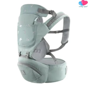 Canguro Portabebé Ergonómico con Asiento en Cintura Suave Para Bebés 0+36 Meses Verde
